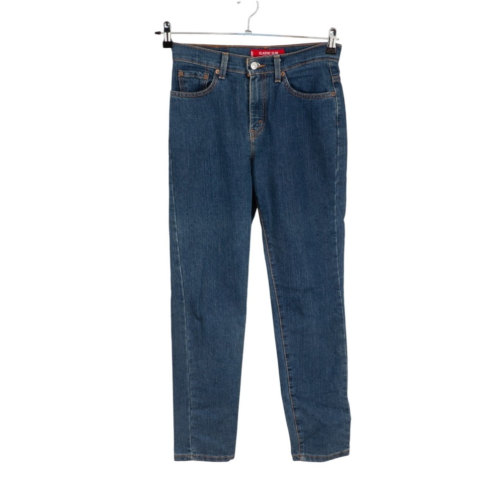 Levi's 512 Classic Slim Tapered Jeans Womens 4M Blue High Rise Stretch Denim